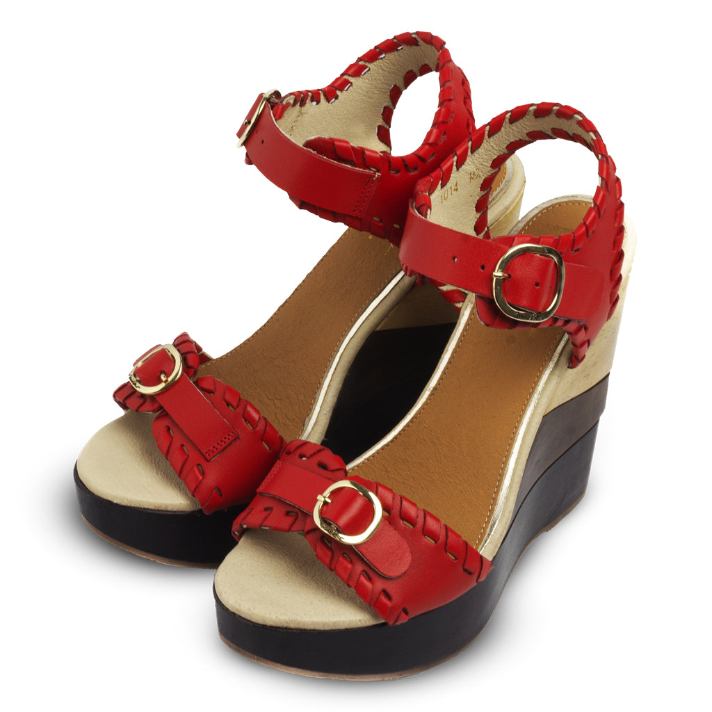 Sandalia color rojo para dama REUS 08 | 761V04 de Michel Domit